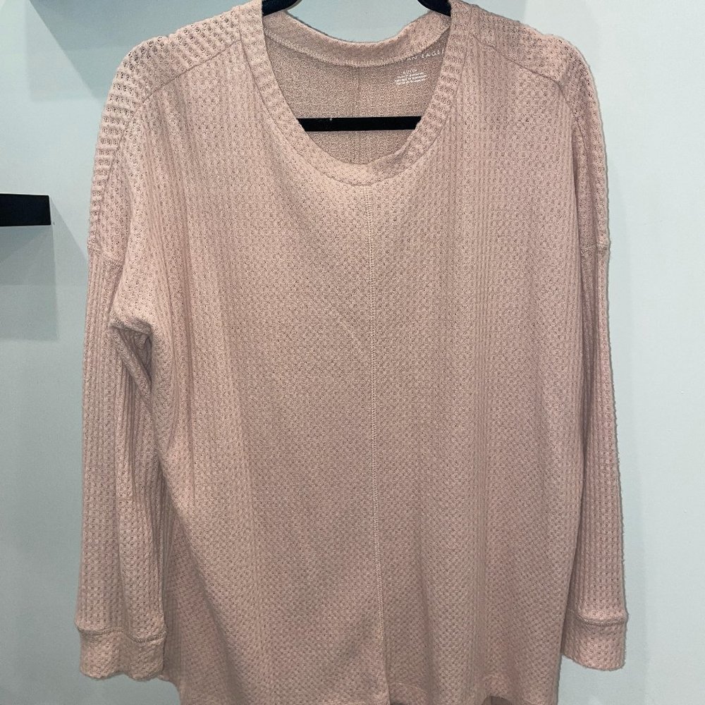 American Eagle Oversize Waffle Long-Sleeve